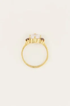 Vintage Statement Ring Transparant Kristal