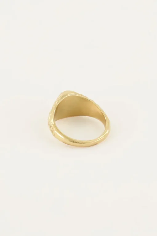 Vintage Zegelring Rode Steen