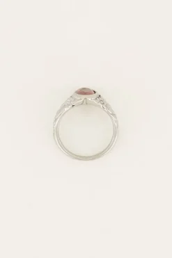 Vintage Zegelring Rode Steen