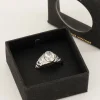 Vintage Zegelring Transparante Steen