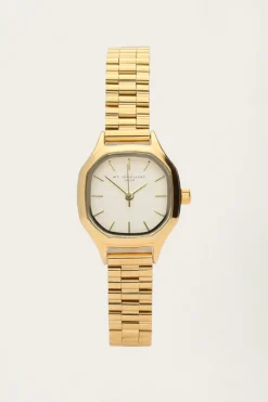 Vintage Zeshoekig Horloge Met Schakelband