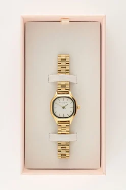 Vintage Zeshoekig Horloge Met Schakelband