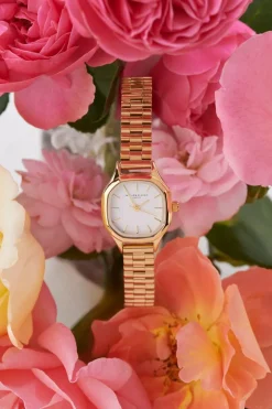 Vintage Zeshoekig Horloge Met Schakelband