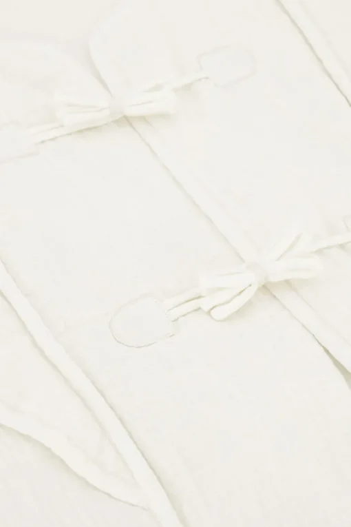 Wit Gilet Met Strikjes En Ruffles