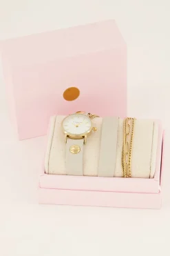 Wit Horloge Met Dubbele Band