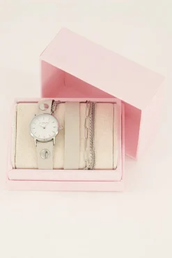 Wit Horloge Met Dubbele Band