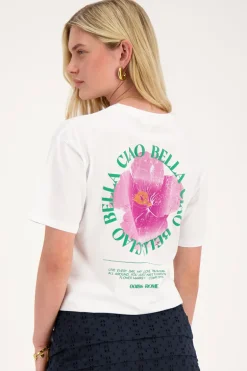 Wit T-shirt "Ciao Bella"
