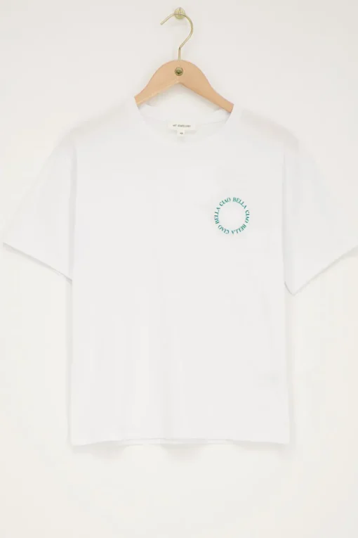 Wit T-shirt "Ciao Bella"