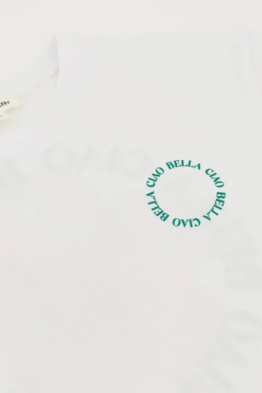 Wit T-shirt "Ciao Bella"