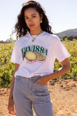 Wit T-shirt "Eivissa"