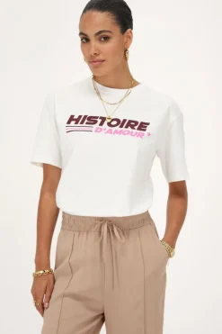 Wit T-shirt "Histoire D'amour"