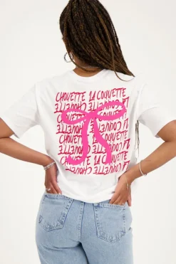 Wit T-shirt ''La Coquette''