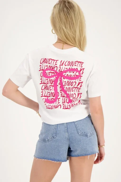 Wit T-shirt ''La Coquette''