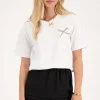 Wit T-shirt Met "Amour" Strikje