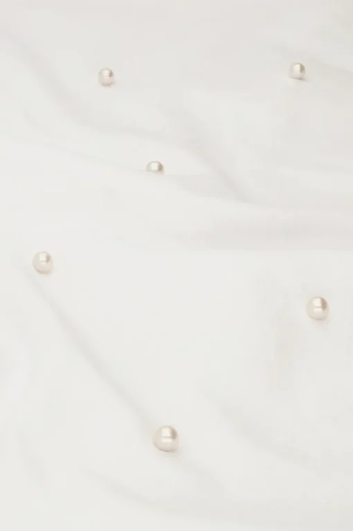 Wit T-shirt Met Parels
