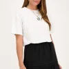 Wit T-shirt Met Twee Strikjes