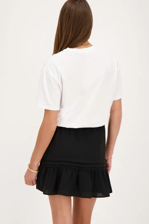 Wit T-shirt Met Twee Strikjes