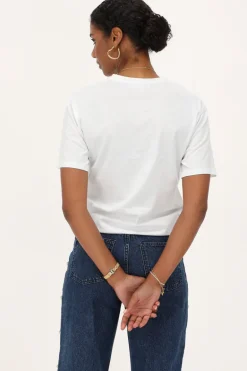Wit T-shirt Met Zwarte 