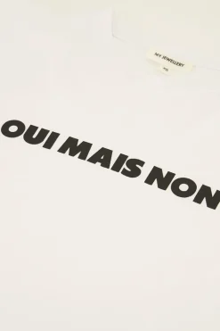 Wit T-shirt Oui Mais Non