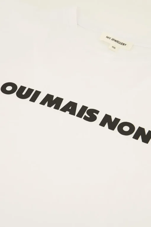 Wit T-shirt Oui Mais Non