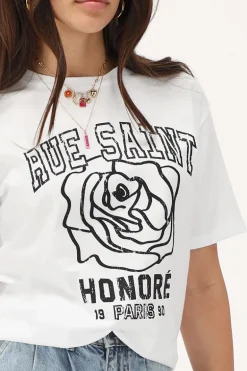 Wit T-shirt "Rue Saint Honore"