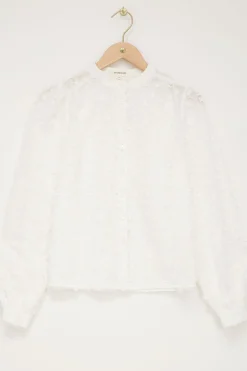 Witte Blouse Met All-over Embroidery