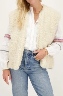 Witte Blouse Met Gekleurde Tapes En Pintuck