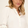 Witte Blouse Met Kanten Details