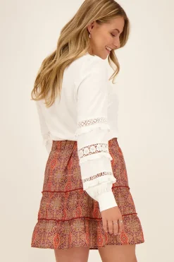 Witte Blouse Met Kanten Details