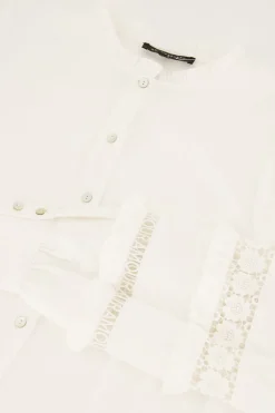 Witte Blouse Met Kanten Details
