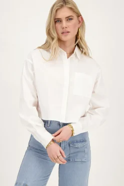 Witte Cropped Blouse