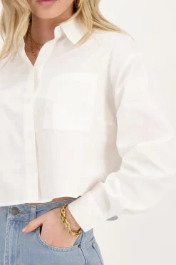 Witte Cropped Blouse