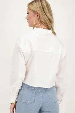 Witte Cropped Blouse