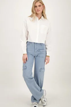 Witte Cropped Blouse