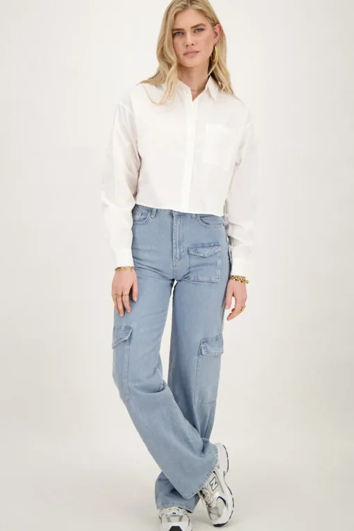 Witte Cropped Blouse