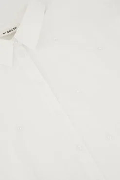 Witte Cropped Blouse Met Parels
