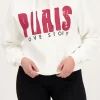 Witte Hoodie Paris Love Story