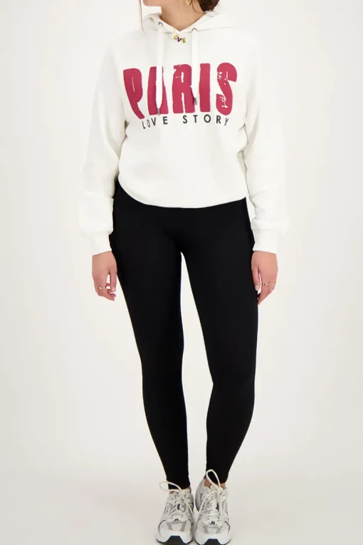 Witte Hoodie Paris Love Story