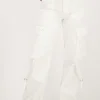 Witte Jeans Met Cargo Zakken