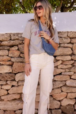 Witte Jeans Met Cargo Zakken