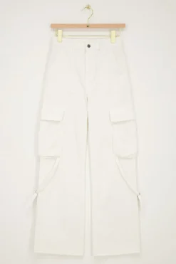 Witte Jeans Met Cargo Zakken