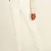 Witte Jeans Met Split