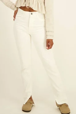 Witte Jeans Met Split