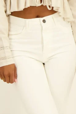 Witte Jeans Met Split