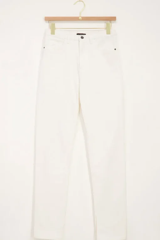 Witte Jeans Met Split