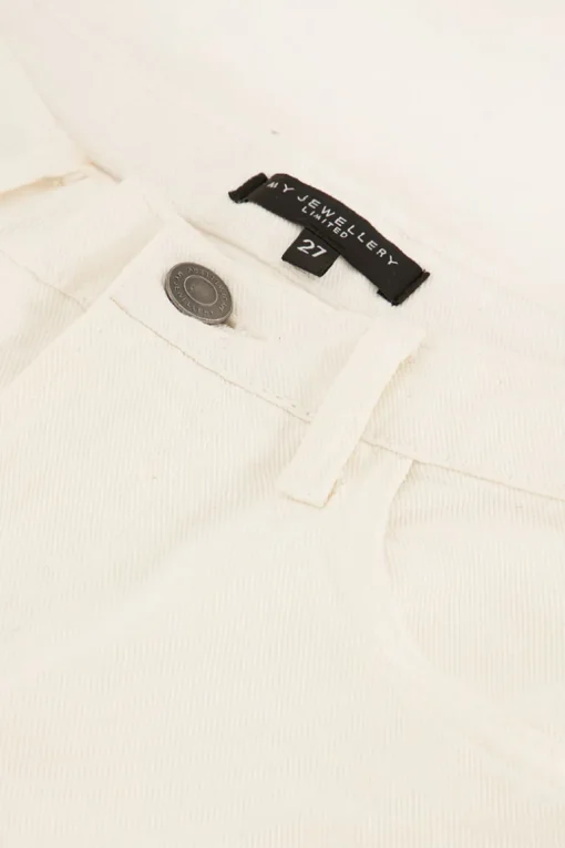 Witte Jeans Met Split
