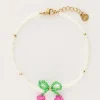 Witte Kralen Armband Met Kers