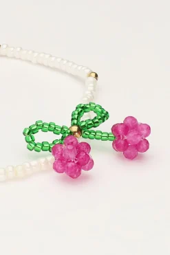 Witte Kralen Armband Met Kers