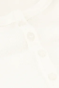 Witte Longsleeve Top Met Kleine Knopen