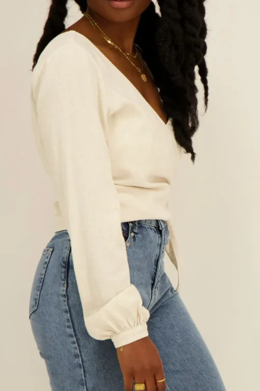 Witte One Shoulder Corset Top Linnenlook